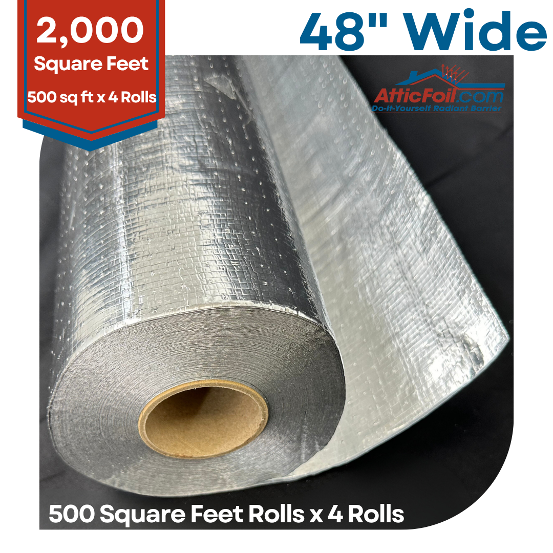 48" Wide Perforated Original AtticFoil® Heavyweight Radiant Barrier Foil - Best Selling