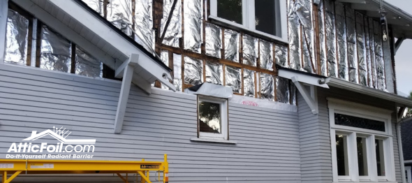 Perforated Single Sided Radiant Barrier AtticFoil® House Wrap